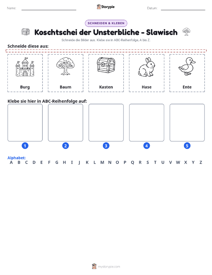 Schneiden & Einfügen Alphabet