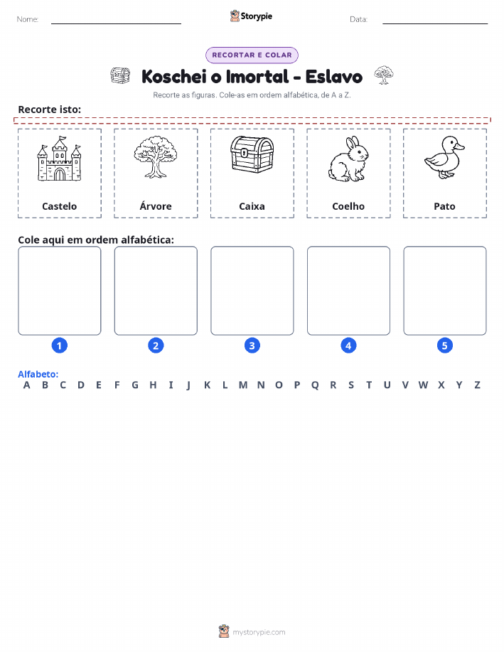 Recortar & Colar Alfabeto