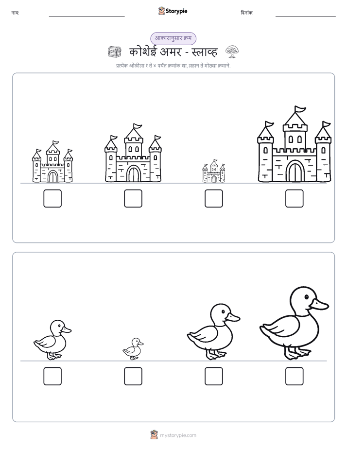 आकार क्रम
