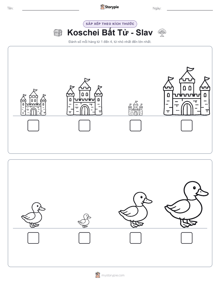 Thứ Tự Kích Thước