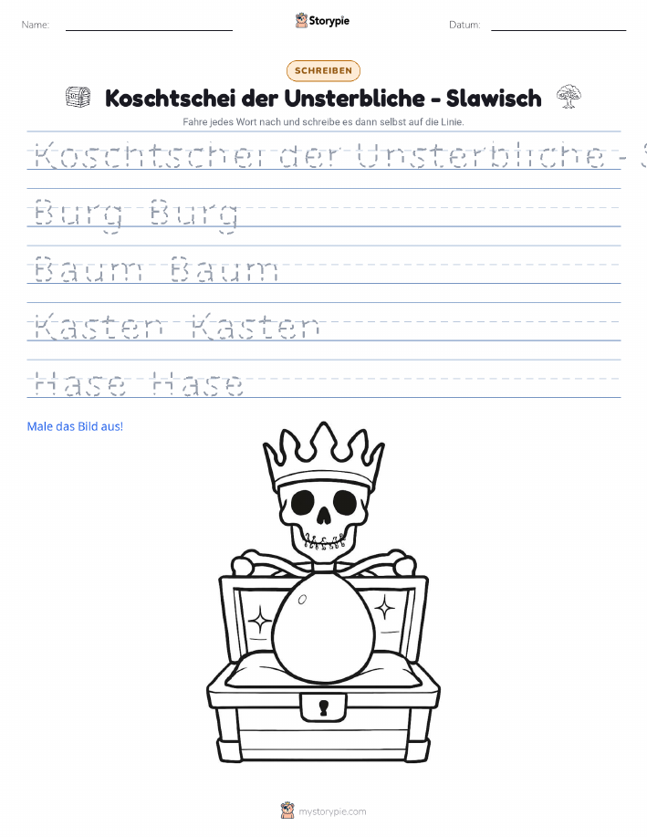 Schreibübung