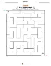 Aperçu de la feuille de travail imprimable Ivan Tsarévitch