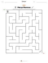 Marya Morevna printable worksheet preview