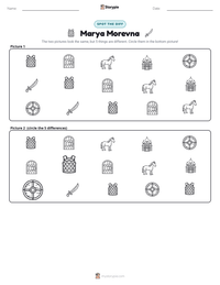 Marya Morevna printable worksheet preview