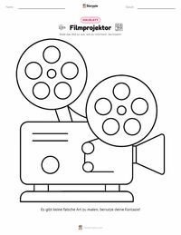 Filmprojektor Malvorlage für Kinder