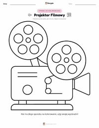 Strona do kolorowania Projektor filmowy dla dzieci