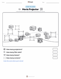 Movie Projector printable worksheet preview