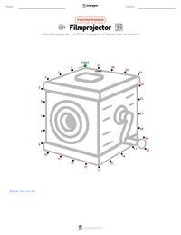 Filmprojector afdrukbare werkblad voorbeeld