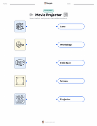 Movie Projector printable worksheet for kids