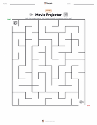 Movie Projector printable worksheet preview