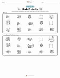 Movie Projector printable worksheet preview