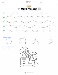 Movie Projector printable worksheet preview