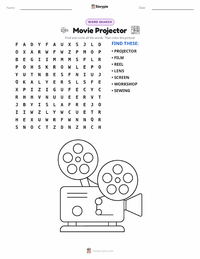 Movie Projector printable worksheet preview