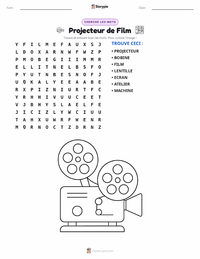 Aperçu de la feuille de travail imprimable Projecteur de cinéma