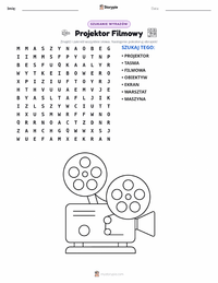Podgląd drukowalnego arkusza ćwiczeń Projektor filmowy
