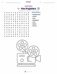 Sinema Projektörü yazdırılabilir çalışma sayfası önizlemesi