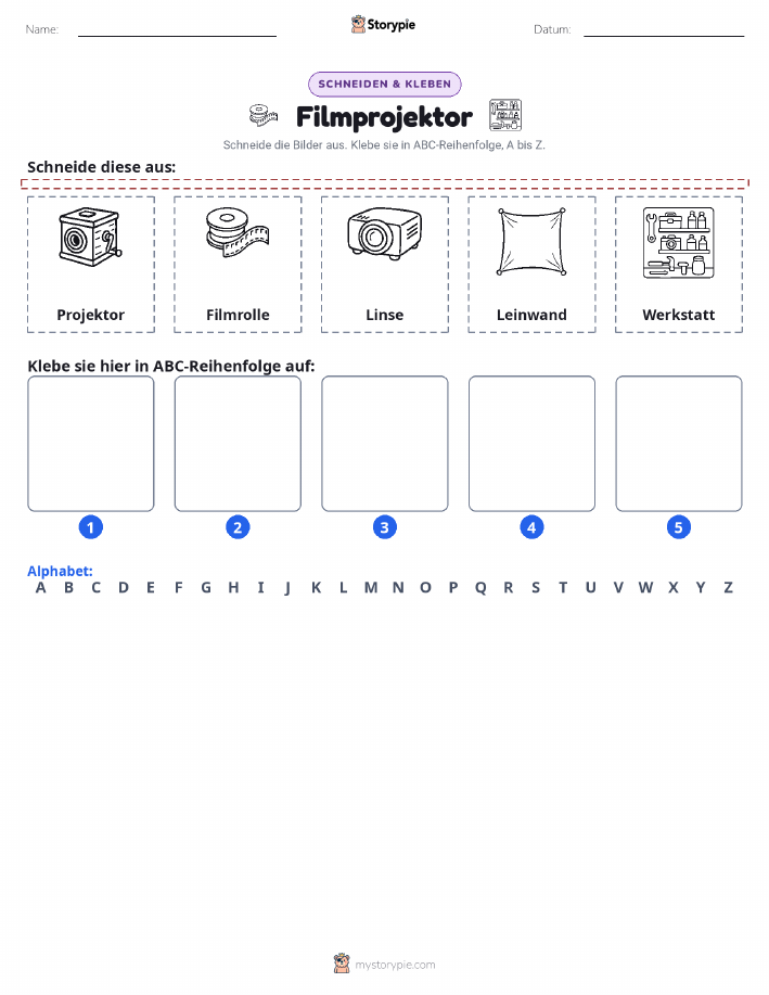 Schneiden & Einfügen Alphabet