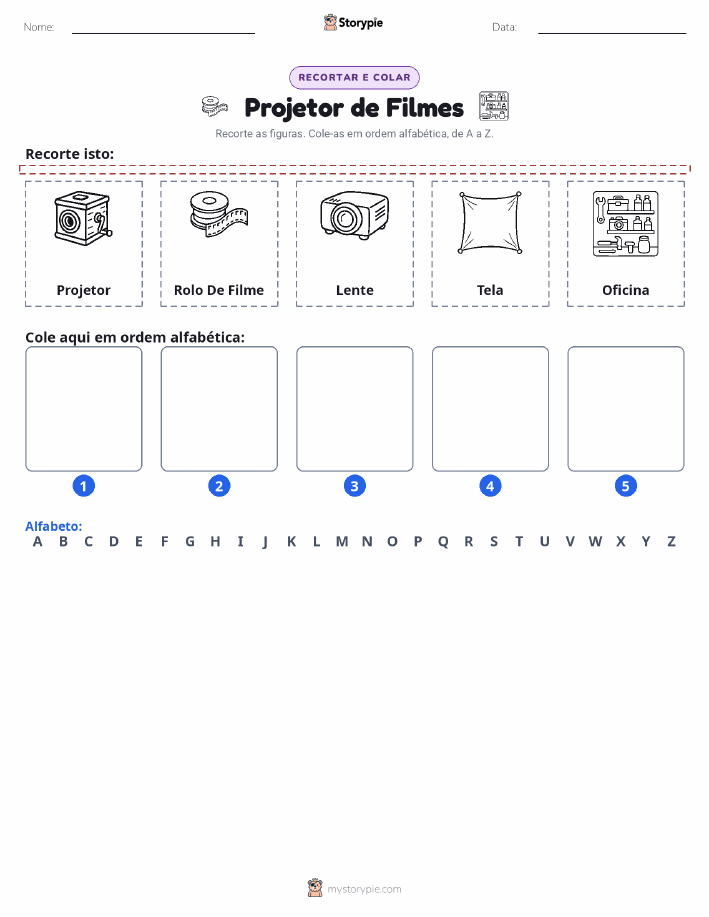 Recortar & Colar Alfabeto
