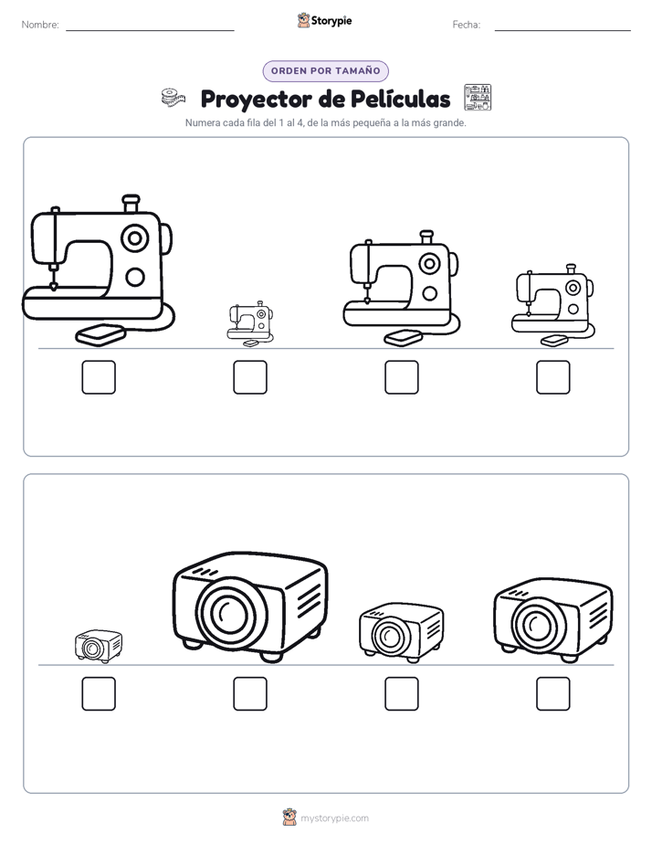 Orden de Tamaños