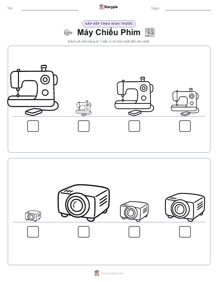 Thứ Tự Kích Thước