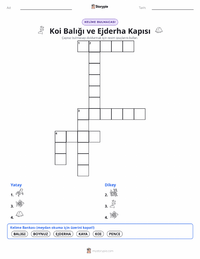 Koi Balığı ve Ejderha Kapısı - Çin yazdırılabilir çalışma sayfası önizlemesi