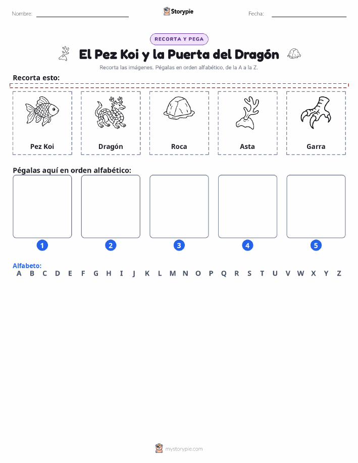 Cortar y Pegar el Alfabeto