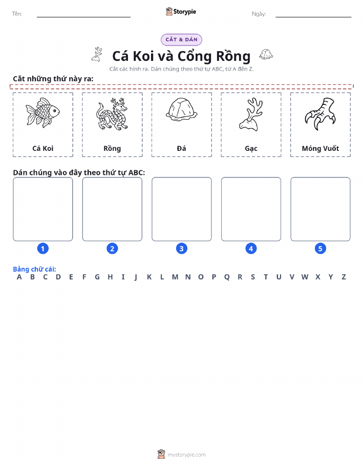 Cắt & Dán Chữ Cái