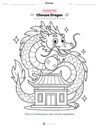 Chinese Dragon printable worksheet preview