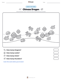 Chinese Dragon printable worksheet preview