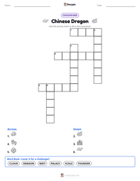 Chinese Dragon printable worksheet preview