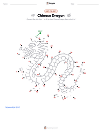 Chinese Dragon printable worksheet preview