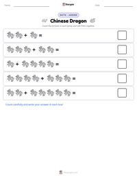 Chinese Dragon printable worksheet preview