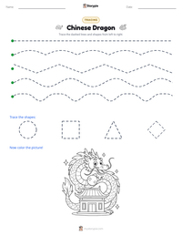Chinese Dragon printable worksheet preview