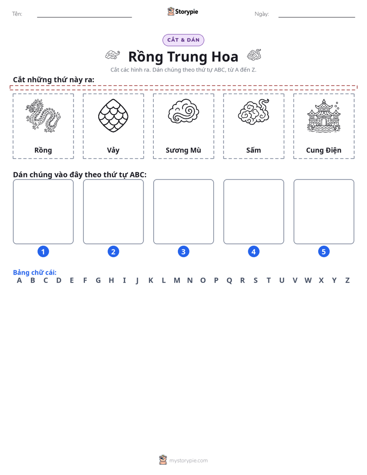 Cắt & Dán Chữ Cái