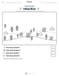 Yellow River printable worksheet preview