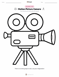 Motion Picture Camera printable worksheet preview