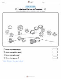 Motion Picture Camera printable worksheet preview