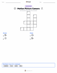 Motion Picture Camera printable worksheet preview