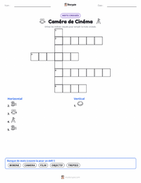 Aperçu de la feuille de travail imprimable Caméra cinématographique