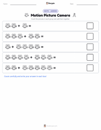 Motion Picture Camera printable worksheet preview