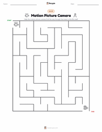 Motion Picture Camera printable worksheet preview