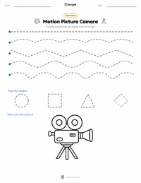 Motion Picture Camera printable worksheet preview