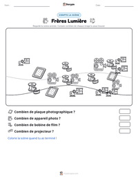 Aperçu de la feuille de travail imprimable Frères Lumière