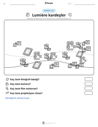Lumière kardeşler yazdırılabilir çalışma sayfası önizlemesi