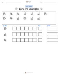 Lumière kardeşler yazdırılabilir çalışma sayfası önizlemesi