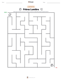 Aperçu de la feuille de travail imprimable Frères Lumière