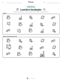 Lumière kardeşler yazdırılabilir çalışma sayfası önizlemesi