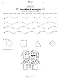 Lumière kardeşler yazdırılabilir çalışma sayfası önizlemesi