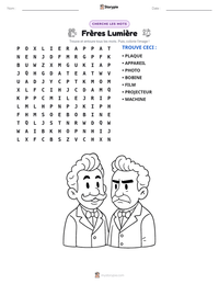Aperçu de la feuille de travail imprimable Frères Lumière