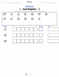 Cash Register printable worksheet preview